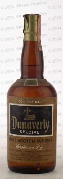 Bottle - Brand Dunaverty, Bottler Eaglesome Ltd.